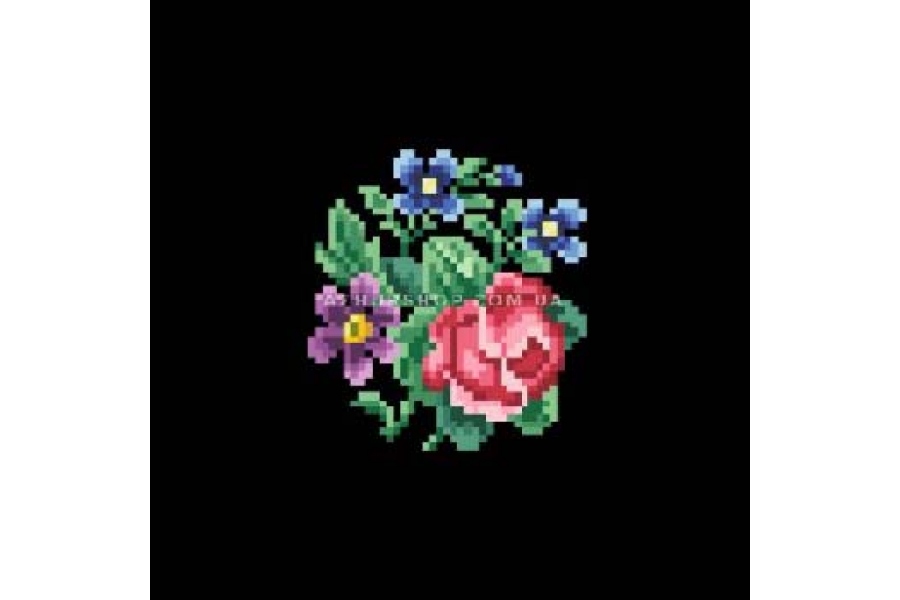 Дизайн (схема для вишивання) "Rose and violets (Троянда та фіалочки)" EP003